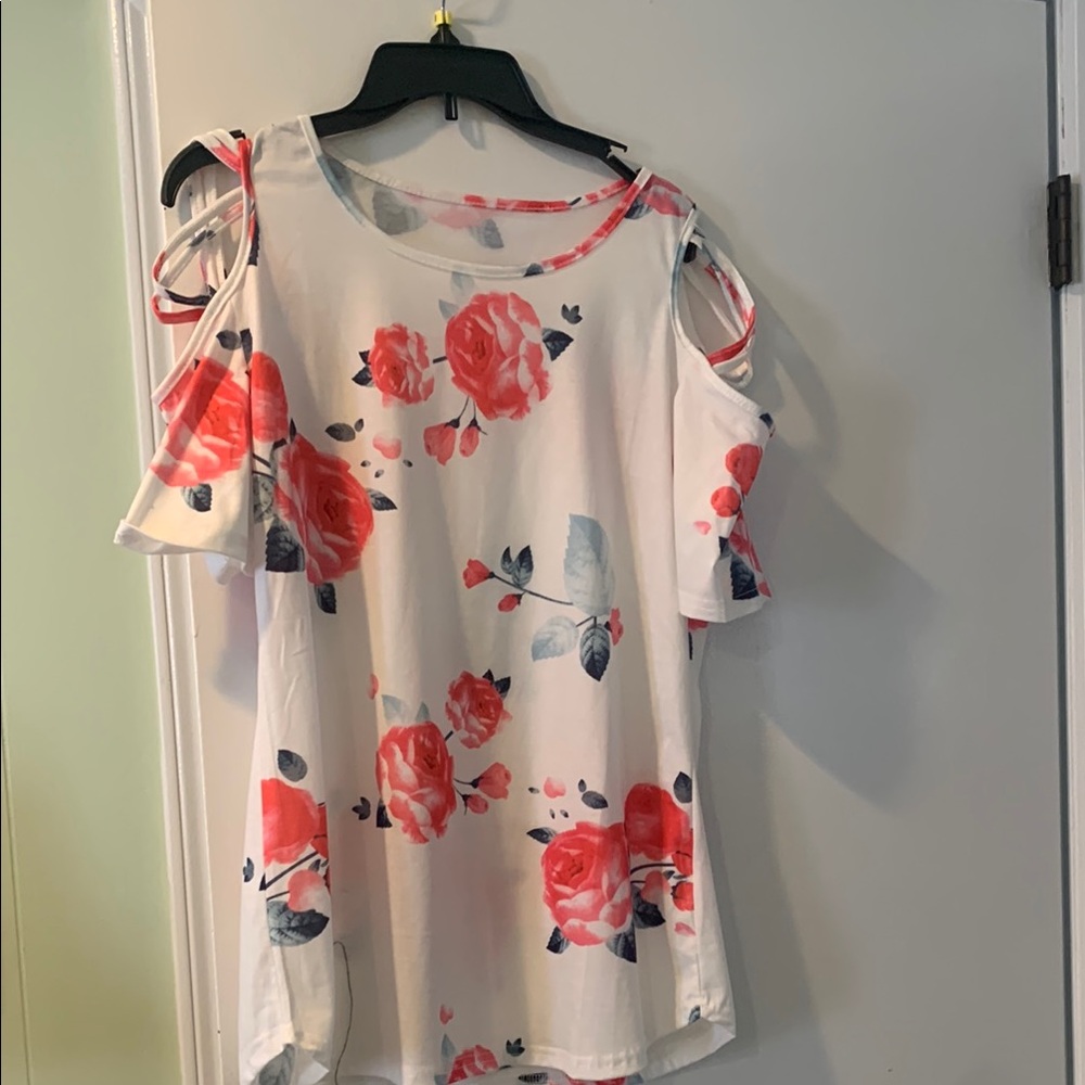 Floral Cold Shoulder Top NEW